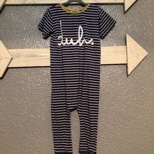 Rags; striped romper ; duh logo - 2T